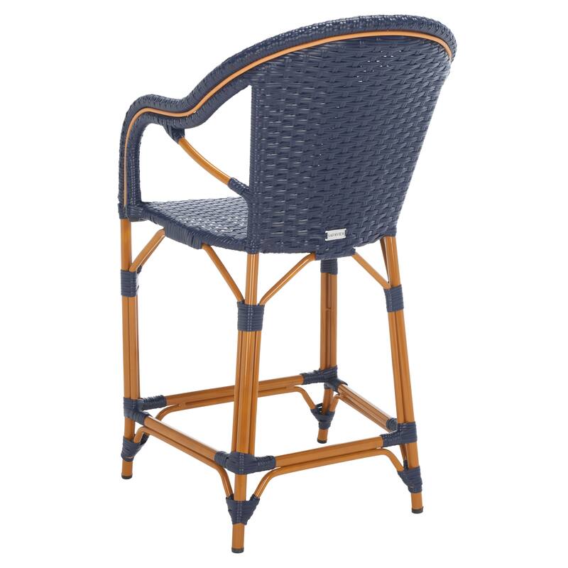 SAFAVIEH Charlize Outdoor Bistro 26-inch Counter Stool with Arms - 23Wx26Dx43H
