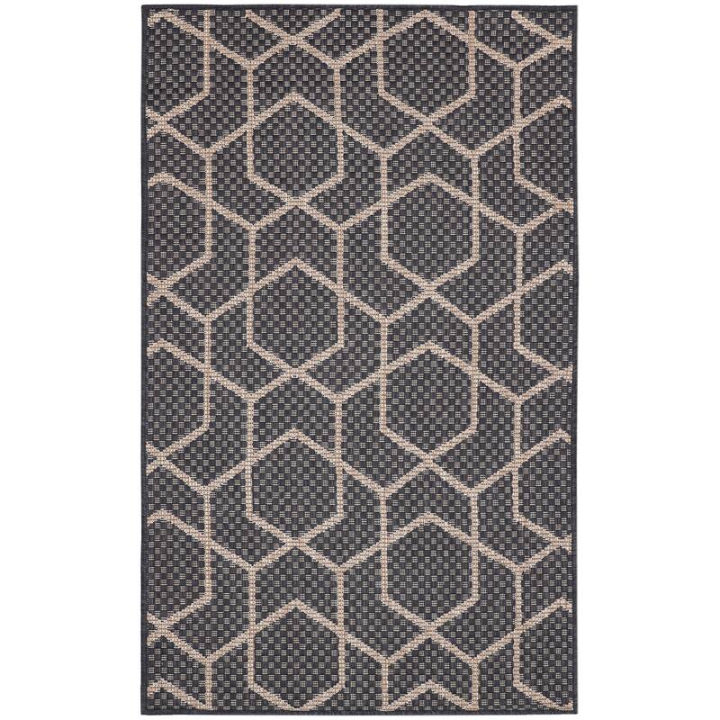 Nourison Horizon Indoor/Outdoor Geometric Area Rug - 3' x 5' - Charcoal