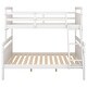 preview thumbnail 8 of 7, White Twin over Full Bunk Bed with Ladder & Guardrail