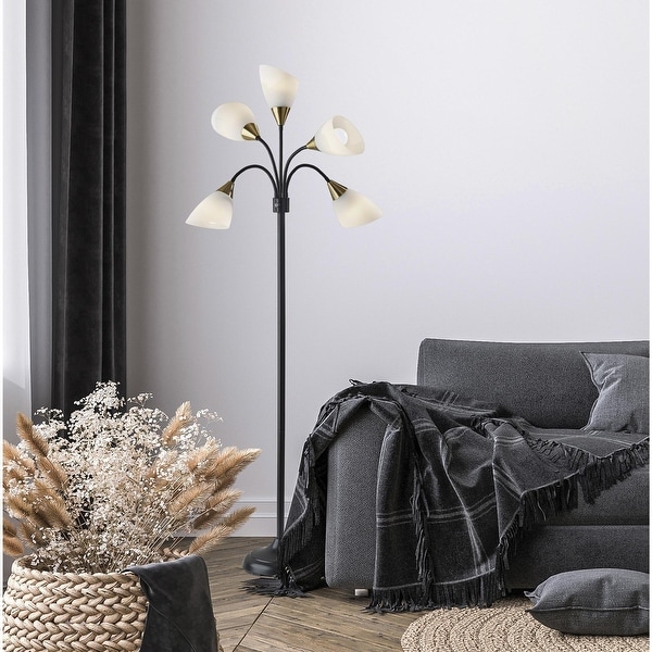 Grey uplighter floor lamp top