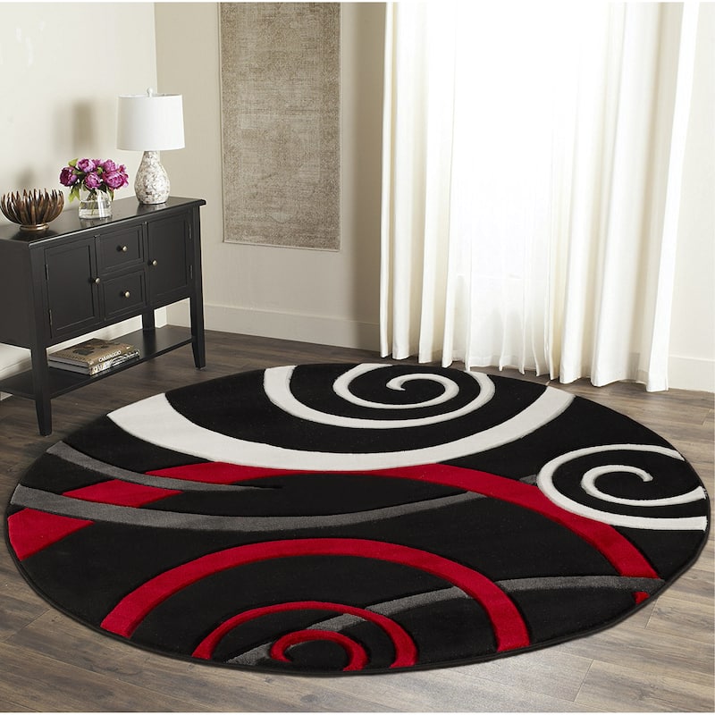 Orelsi Collection Swirl Area Rug