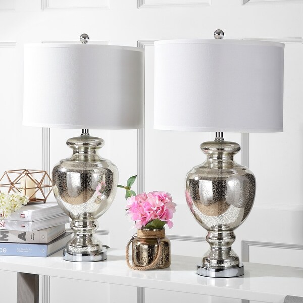 Mercury glass lamp set cheap