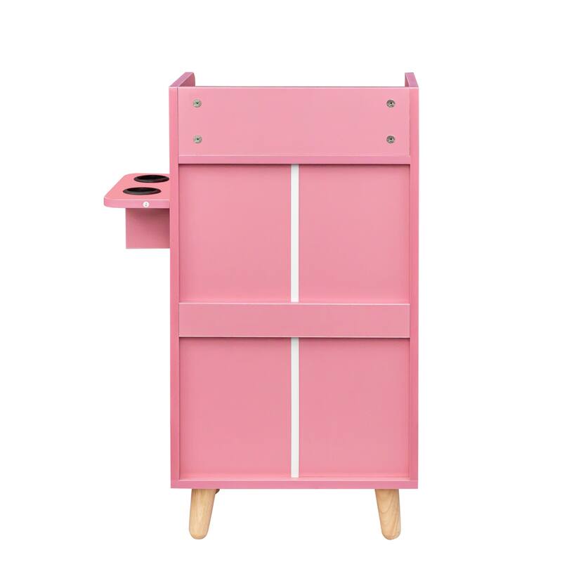 4 -Layer Salon Storage Cabinet,Beauty Barber Salon Styling Station Organizer Equipment,4 Drawers and Raised Table Legs