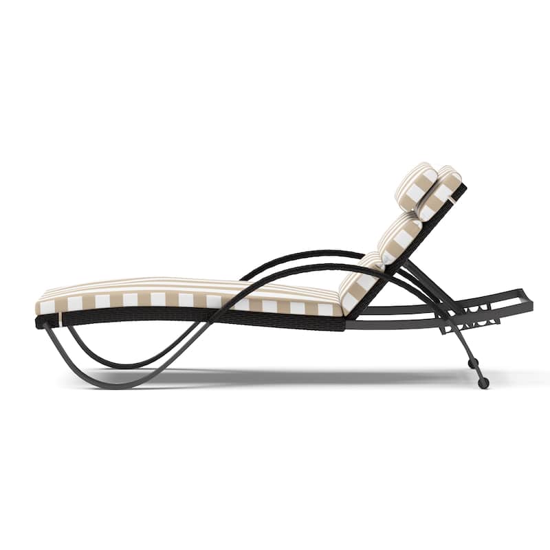 Deco 2 Aluminum Outdoor Patio Chaise Lounges Set