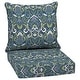 preview thumbnail 1 of 6, Arden Selections Sapphire Blue Leala Damask Outdoor Deep Seat Cushion Set - 24 W x 24 D in.