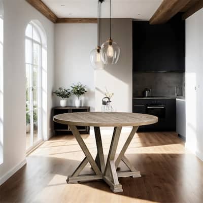 4 Seaters Modern Wood Dining Table with Base