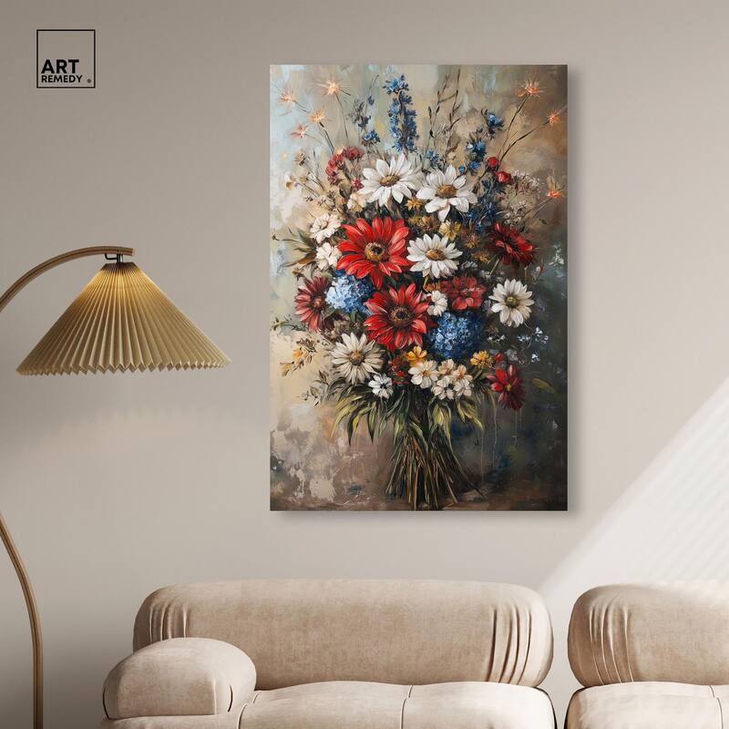 Symphony of Flowers II Canvas by Art Remedy, Gallery Wrapped