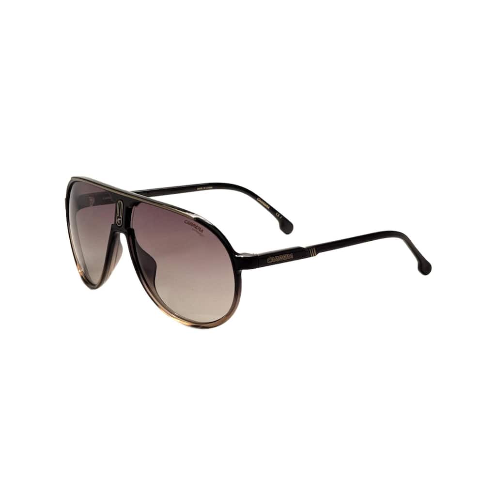 Carrera Unisex Champion 62mm Black Shaded Brown Sunglasses CHAMPION65-N-DCC-HA