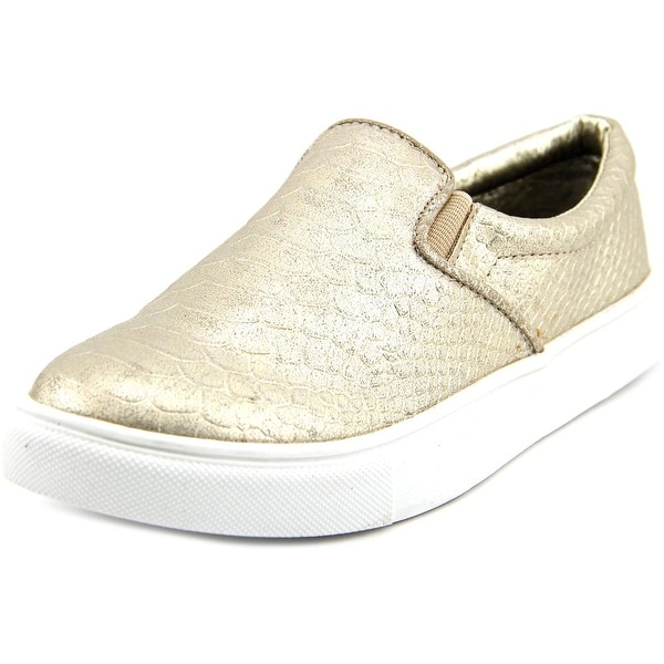 Material Girl Extra Women Round Toe Synthetic Gold Sneakers