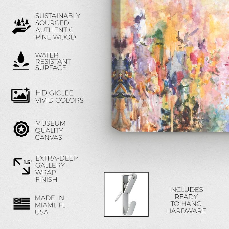 Wynwood Studio Abstract Garden Melting Petals Pink and Light Pink Modern & Contemporary Wall Art Canvas Print