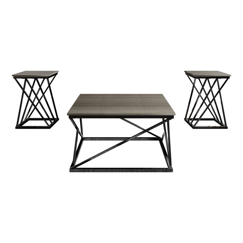 CraftPorch Sophisticated 3- Pieces Coffee Table Set - Grey - 7'6" x 10'9" - Wood