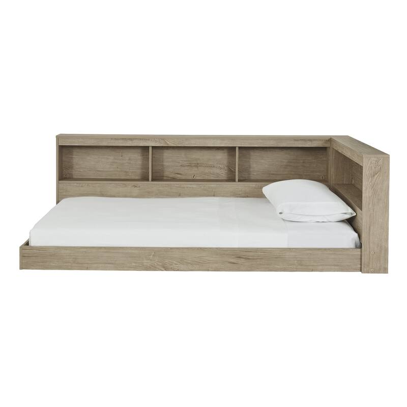 Oliah Natural Bookcase Storage Bed - Natural - Twin