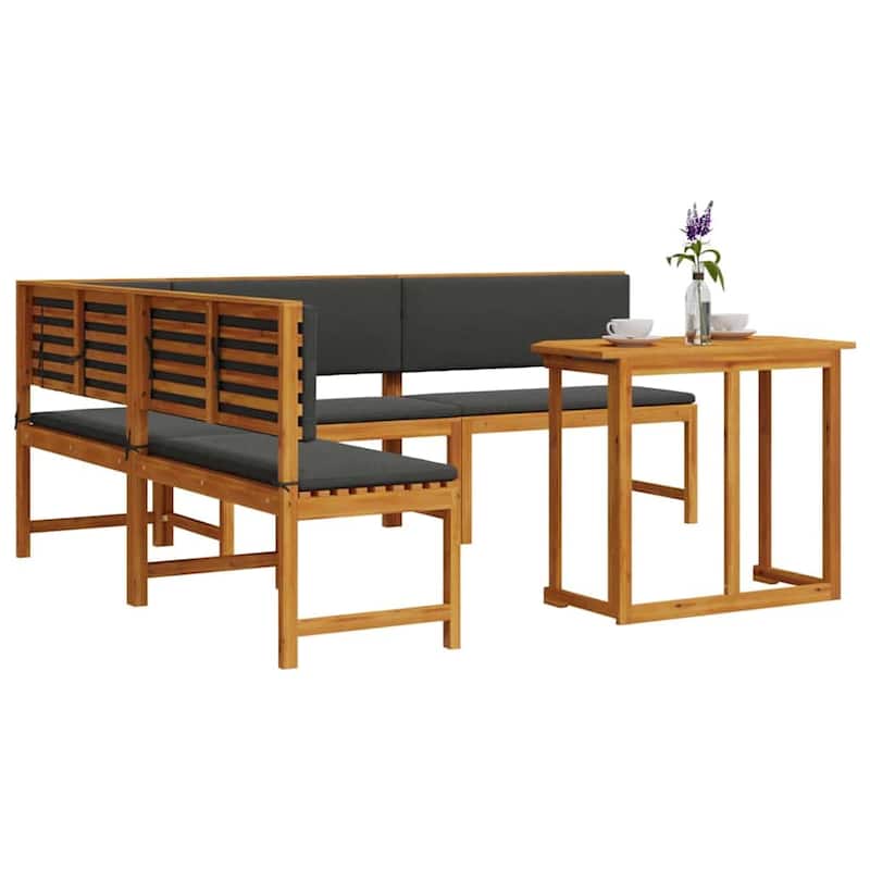 vidaXL Garden Bench Set Brown solid acacia wood - 20 x 35 x 30