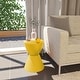 preview thumbnail 136 of 143, Boyd Round Side Table with Ribbed Design Base - Accent Hourglass End Table with Removable Lid for Living Room & Bedroom
