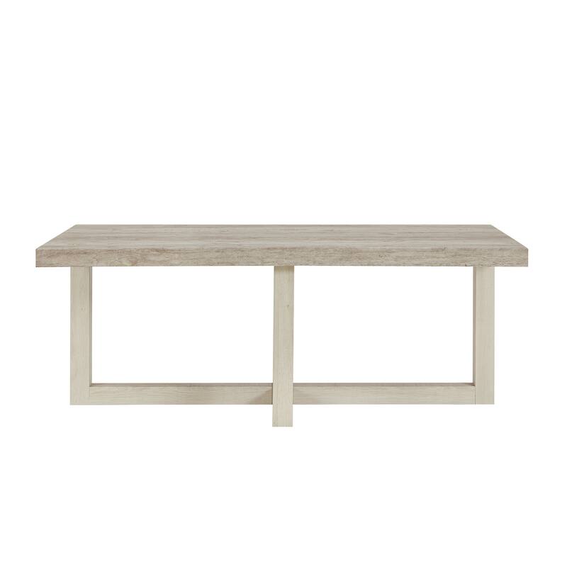 Roundhill Furniture Luno 3-Piece Coffee Table Set, Coffee Table and Two End Tables