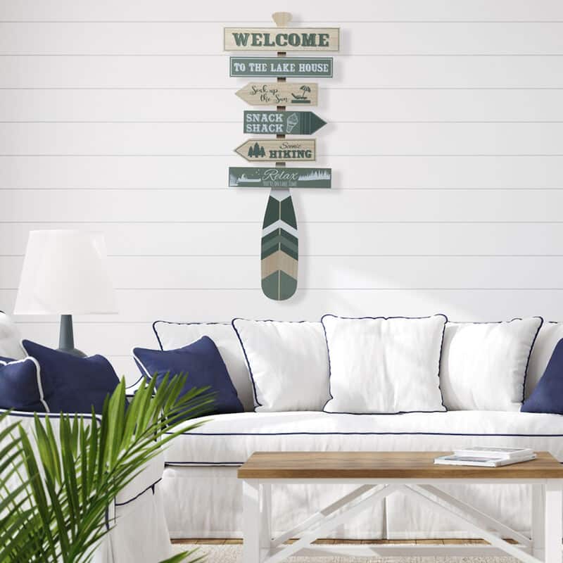 Elements Directional Lake House Sign, 14X39 Inch