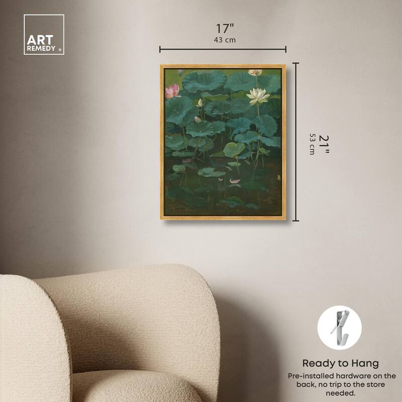 Theodore Wores Lotus Canvas by Art Remedy