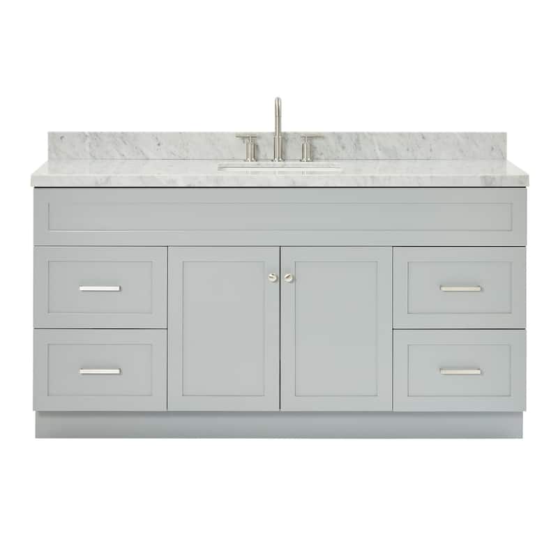 Ariel F067SCWRVO Hamlet 67" Free Standing Single Basin Vanity Set with - Grey - Ash Finish