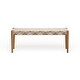 preview thumbnail 3 of 25, SAFAVIEH- Bandelier Wood and Leather Bench.