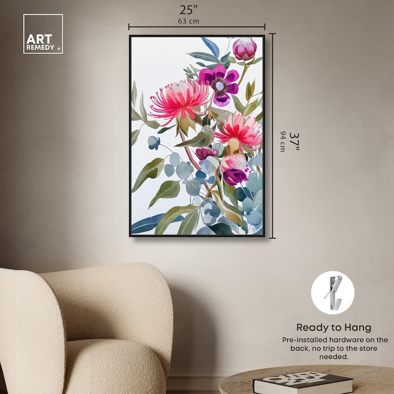 Watery Petals II Canvas by Art Remedy