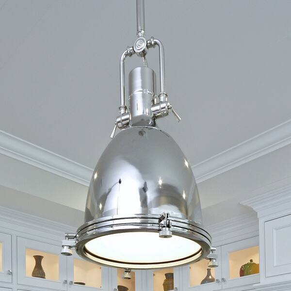 slide 2 of 5, Maxim Nickel Hi Bay Single Metal 1-light Pendant