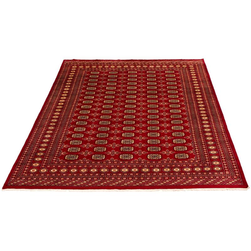ECARPETGALLERY Hand-knotted Finest Peshawar Bokhara Dark Red Wool Rug - 7'10 x 10'0
