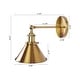 preview thumbnail 6 of 12, Industrial Brass Wall Sconce with Metal Cone Shade