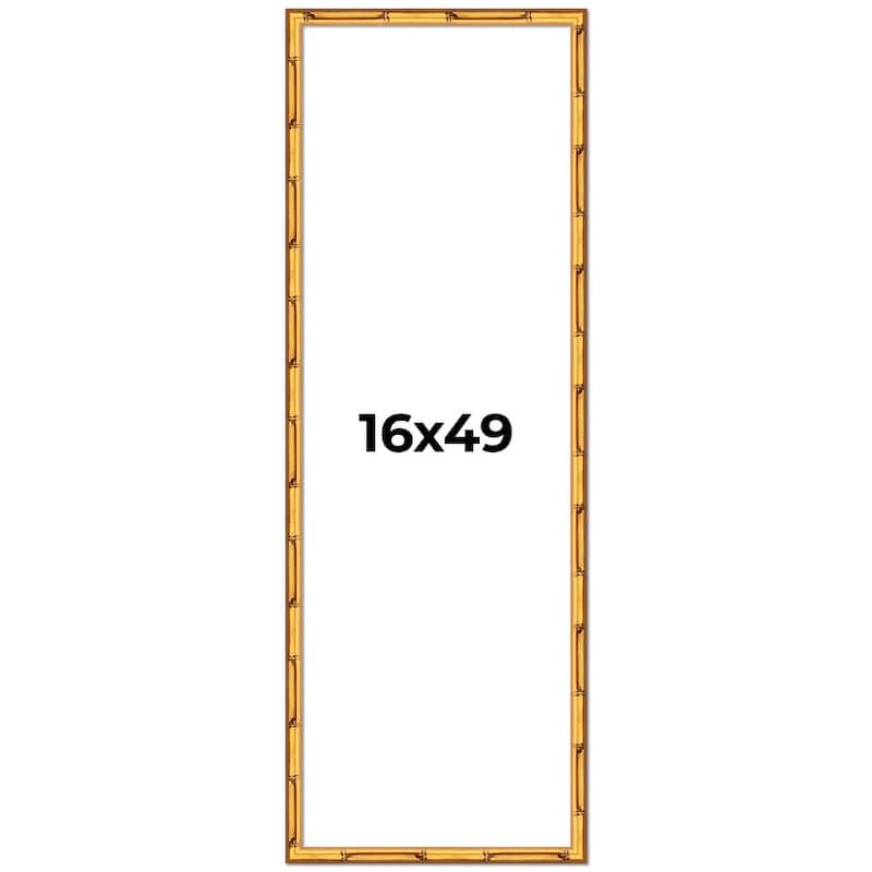 16x49 Frame Gold Bamboo Picture Frame Modern Photo Frame Includes UV Acrylic Shatter Guard Front Acid Free Foam Backing Board