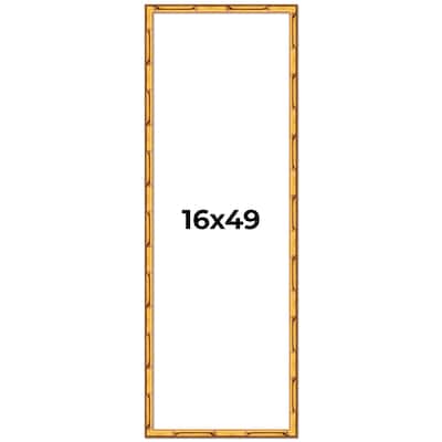 16x49 Frame Gold Bamboo Picture Frame Modern Photo Frame Includes UV Acrylic Shatter Guard Front Acid Free Foam Backing Board