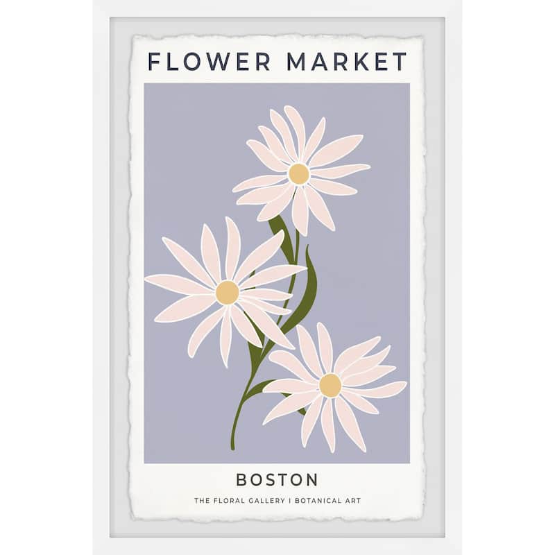 'Boston Flower Market' Framed Painting Print