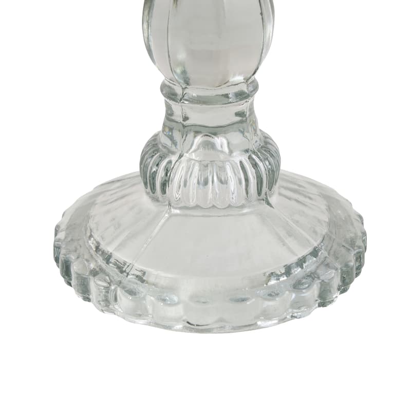 Glass Decorative Candle Holder - Set of 3 Clear - Roche River Decor