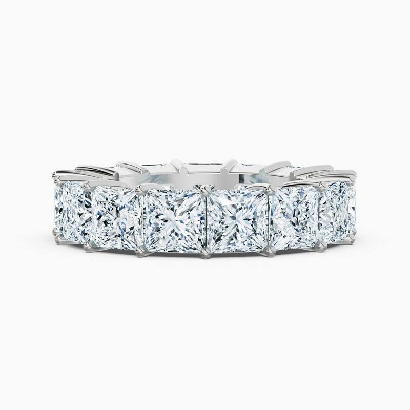 Auriya 14k Gold Princess Lab Grown Diamond Eternity Band 2.50 - 11.25 ct. tw. (F-G, VS) - 11.25 ct. wt. - 4 - White