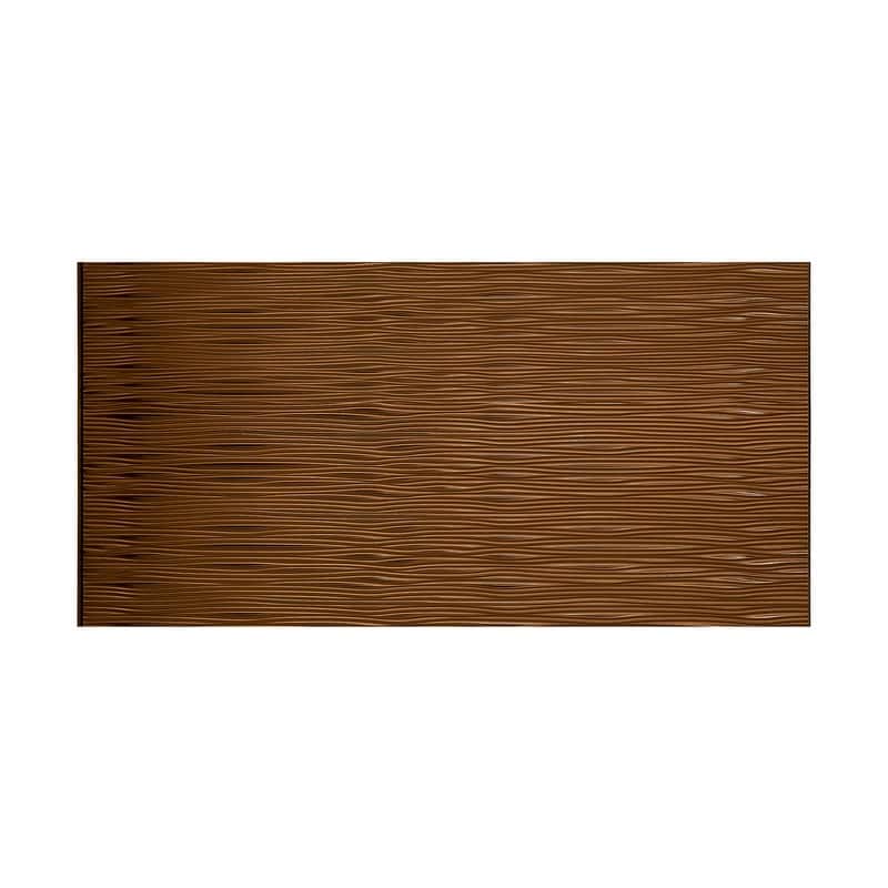 FASÄDE Waves Horizontal 4-foot x 8-foot PVC Wall Panel in Oil Rubbed Bronze - 4 x 8