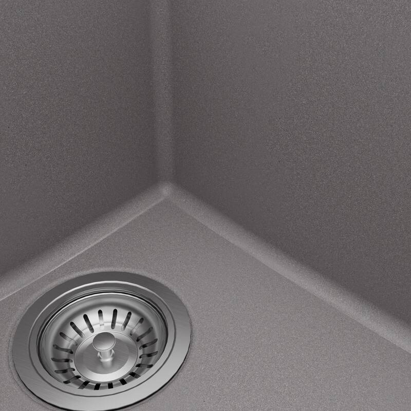 Karran 32" Undermount Large/Small Bowl Quartz Kitchen Sink Kit - 32" x 21.25" x 9"