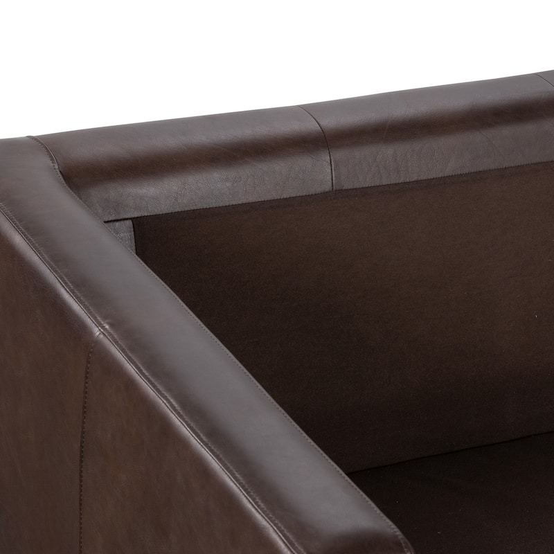 Poly & Bark Napa 72" Apartment Sofa - Full Grain Genuine Italian Leather