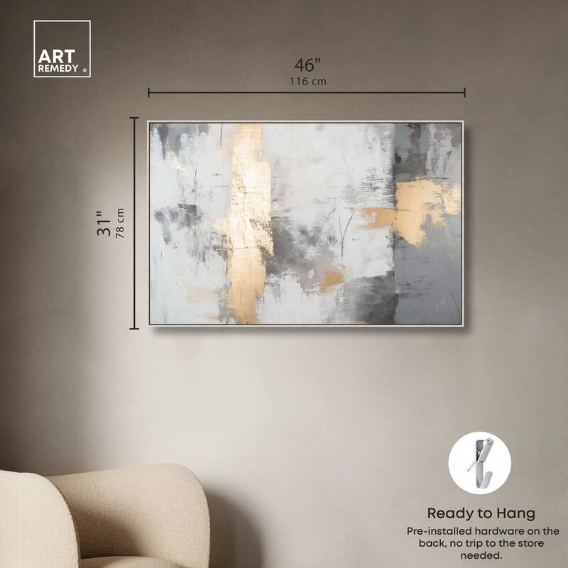 Gilded Gray III Canvas by Art Remedy
