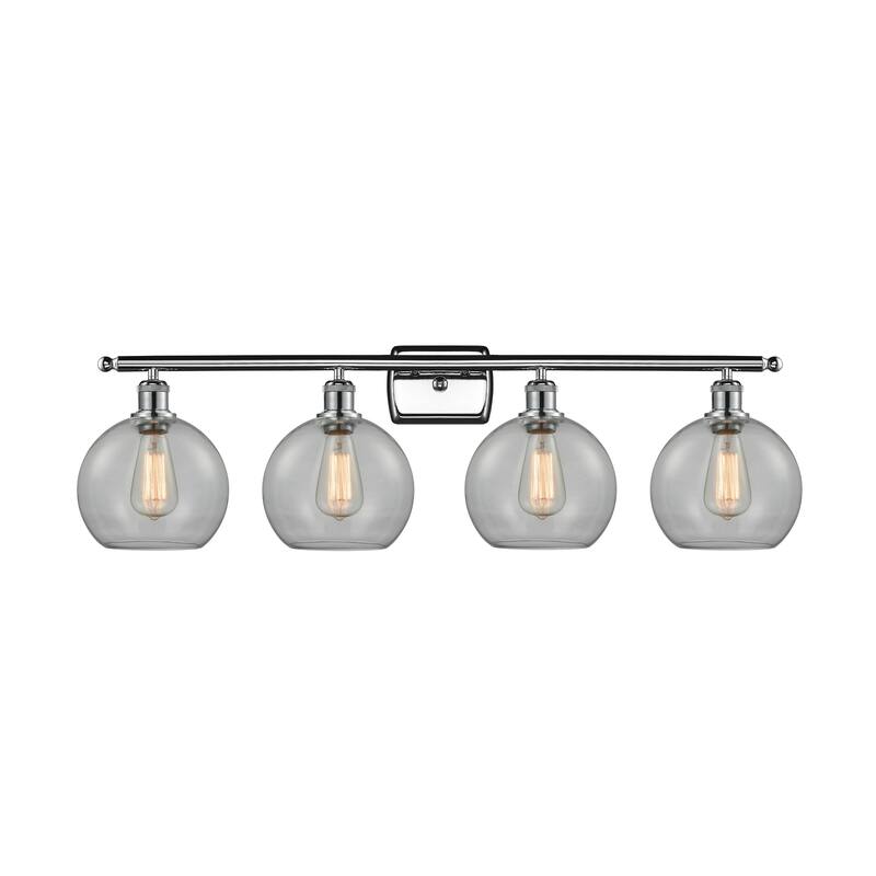 Innovations Lighting Ballston Athens - 4 Light 36" Bath Vanity Light - 8" Shade - Clear/Polished Chrome Finish