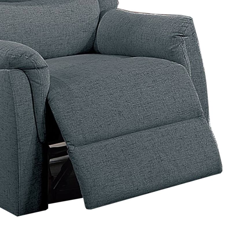 Burlap-Like-Fabric Upholstered Manual Motion Recliner
