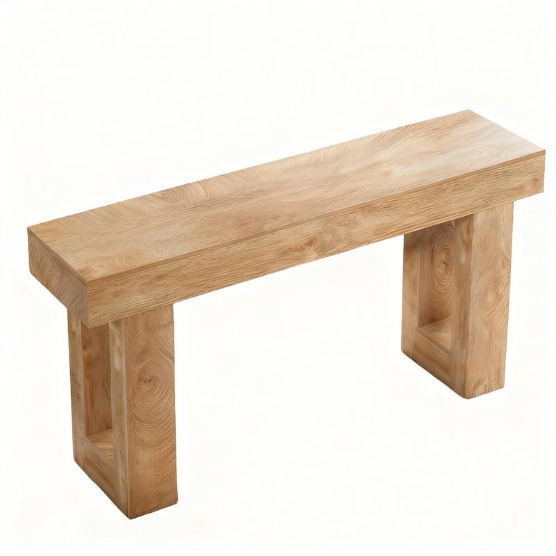 62.99" Wooden Rectangular Console Table Sofa Side Table