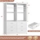 preview thumbnail 51 of 50, Kyrvo Freestanding Closet System with 3 Wooden Drawers and Hanging Rod and Storage Shelf, Walk-in Closet Organizer Wardrobe