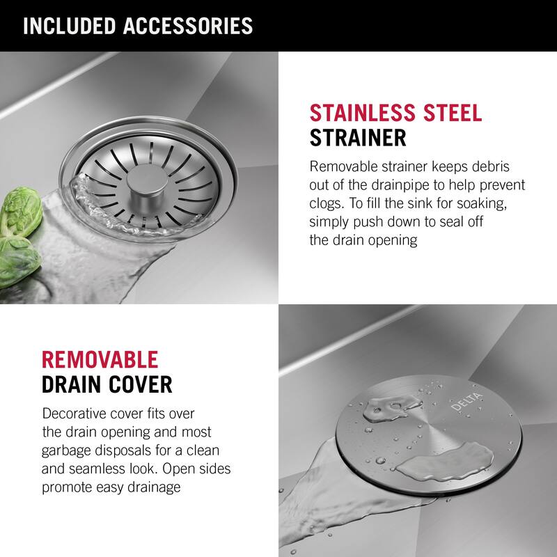 Delta 952138-T25S Marca 25" Undermount Single Basin Stainless Steel