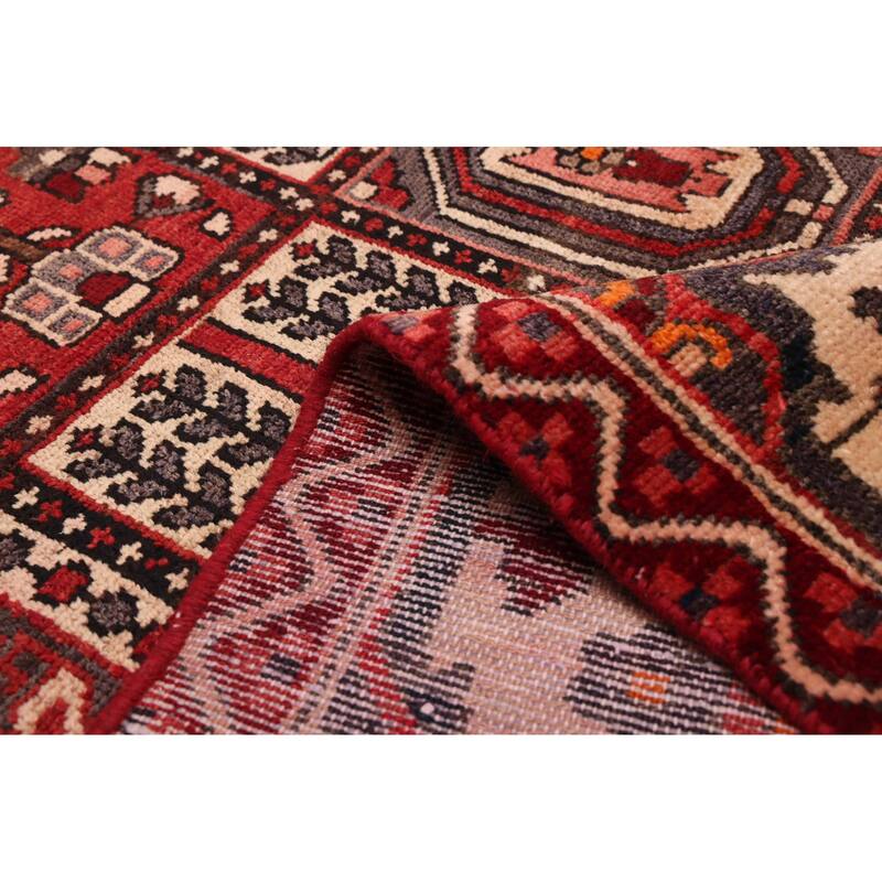 ECARPETGALLERY Hand-knotted Kayseri Vintage Red Wool Rug - 6'9 x 9'7