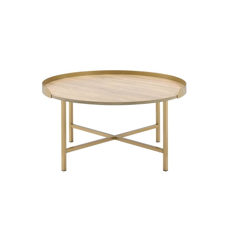 Charming Contemporary Coffee Table with Sturdy Metal Base and Graceful Design