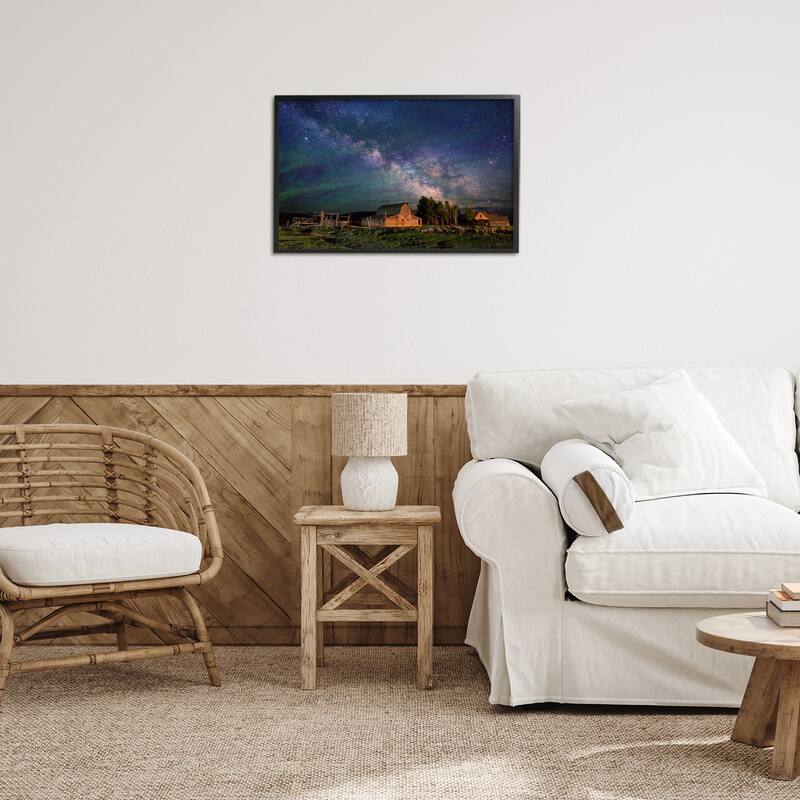 Stupell Nebula Sky over Farm Scene Framed Giclee Art Design By Royce Bair