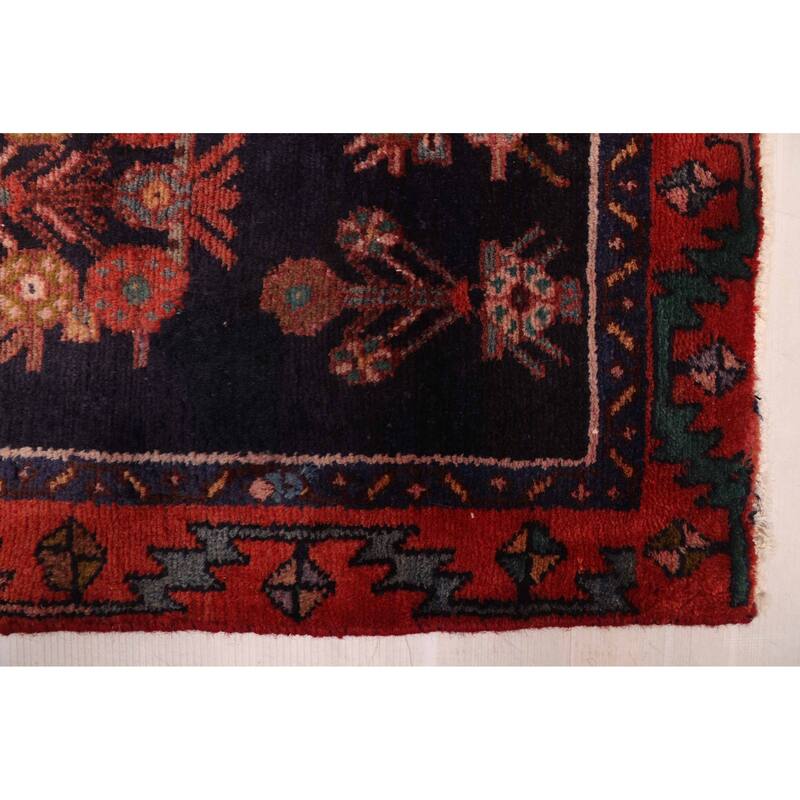 ECARPETGALLERY Hand-knotted Andelz Navy Wool Rug - 3'11 x 10'10