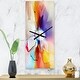preview thumbnail 8 of 11, Designart 'Creative Flower in Multiple Colors' Oversized Modern Wall CLock 12 in. Wide x 28 in. High