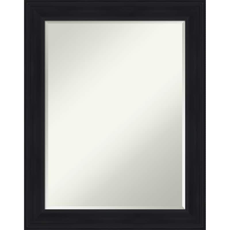 Abbey Half-Inch-Bevel Framed Bathroom Vanity Wall Mirror - Abbey Black - 23 x 29 in