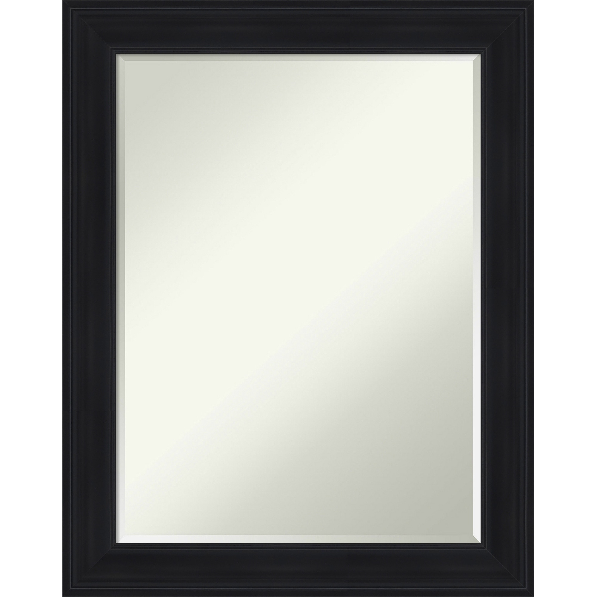 Abbey Half-Inch-Bevel Framed Bathroom Vanity Wall Mirror - Abbey Black - 23 x 29 in