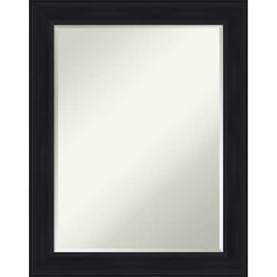 Abbey Half-Inch-Bevel Framed Wall Mirror - Abbey Black - 23 x 29 in