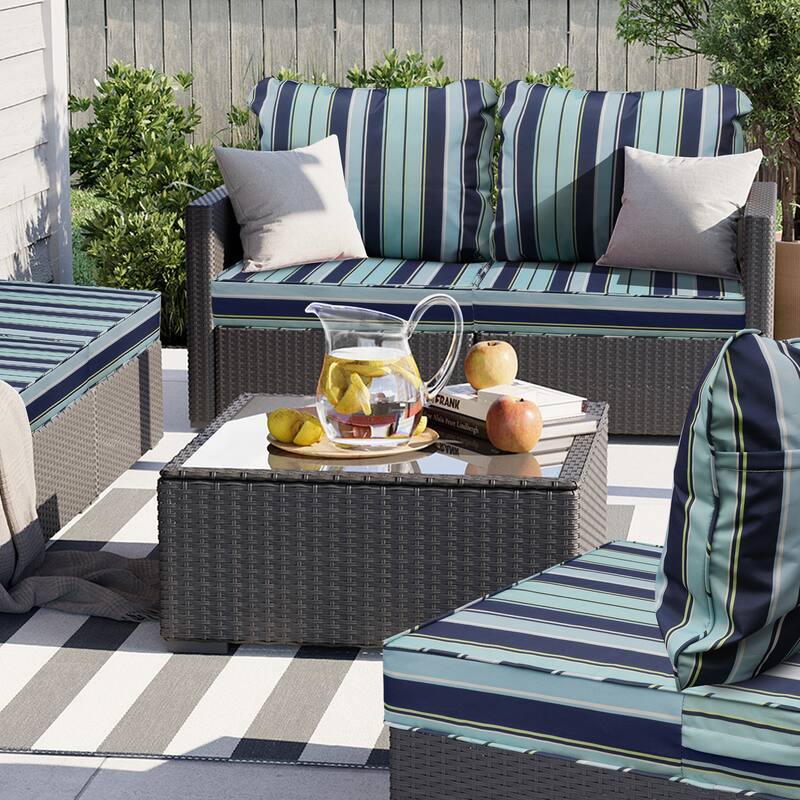 Waterproof Outdoor Deep Seat Cushion Set for Patio Furniture and Chairs